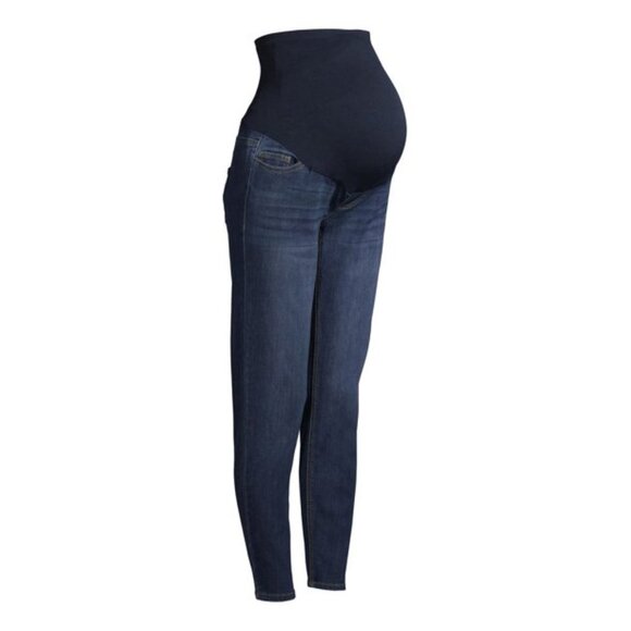 Time and Tru Womens Maternity Pull on Jeans/Pull on Shorts Size S-XXL Navy Blue - Picture 3 of 15